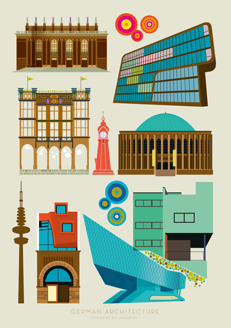 Bo Lundberg Illustration German architecture